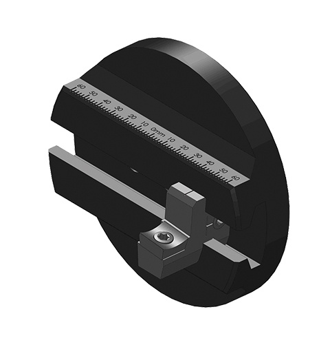The sliding fit of the tool holder makes it easy to change the diameter